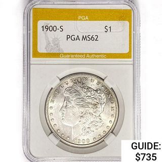 1900-S Morgan Silver Dollar PGA MS62 