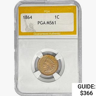 1864 Indian Head Cent PGA MS61 