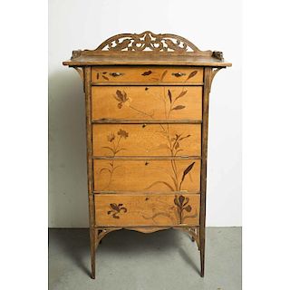 Art Nouveau Wood Cabinet