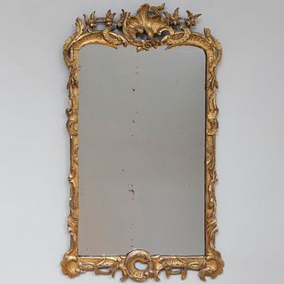 Pair of Continental Rococo Giltwood Mirrors, Possibly German