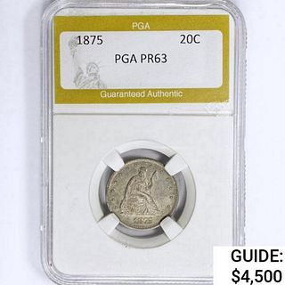 1875 Twenty Cent Piece PGA PR63 