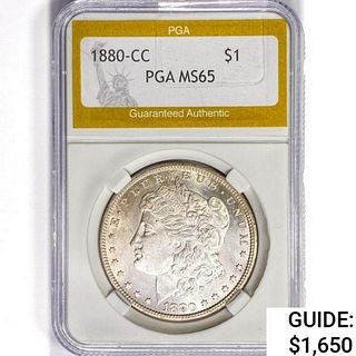 1880-CC Morgan Silver Dollar PGA MS65 
