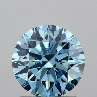 1.30 ct, Vivid Blue/VS1, Round cut IGI Graded Lab Grown Diamond