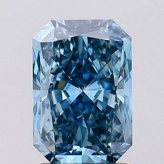 2.01 ct, Vivid Blue/VS2, Radiant cut IGI Graded Lab Grown Diamond