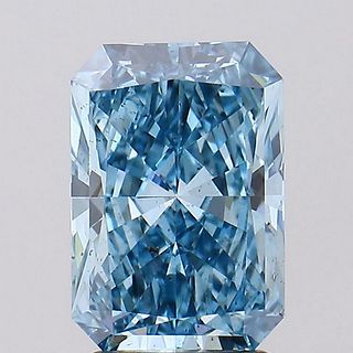 2.23 ct, Vivid Blue/SI1, Radiant cut IGI Graded Lab Grown Diamond
