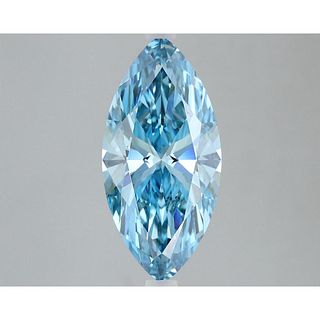 3.02 ct, Vivid Blue/VS1, Marquise cut IGI Graded Lab Grown Diamond