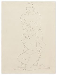 Robert Laurent, (American, 1890-1970), Two Nudes, c. 1940