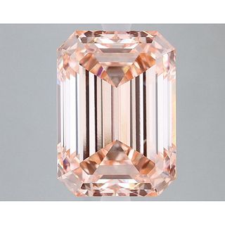 5.27 ct, Int. Pink/VVS2, Emerald cut IGI Graded Lab Grown Diamond