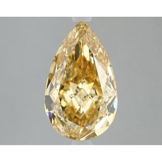 3.13 ct, Int. Yellow/VS1, Pear cut IGI Graded Lab Grown Diamond