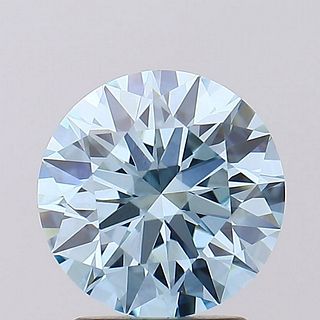 2.22 ct, Vivid Blue/VS1, Round cut IGI Graded Lab Grown Diamond