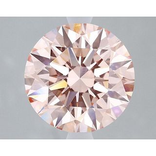 3.09 ct, Int. Pink/VVS2, Round cut IGI Graded Lab Grown Diamond