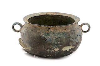 Chinese Large Han Dynasty Style Bronze Basin