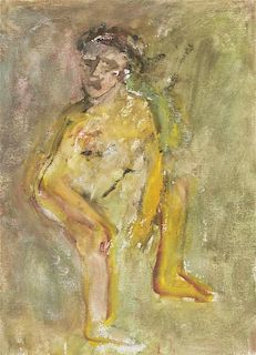 Milton Resnick, (American, 1917-2004), Figure Crouching, 1987