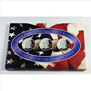 2005 United States Quarters Proof Set Philadelphia Edition, 5 Coins Inside!