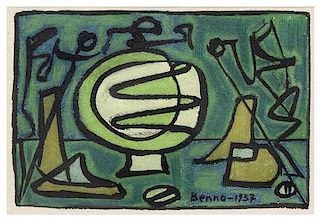 Benjamin G. Benno, (American, 1901-1980), Abstraction, 1937