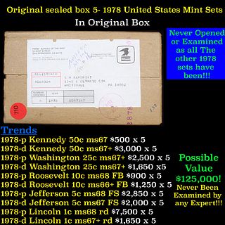 Original sealed box 5- 1978 United States Mint Sets