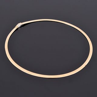 14K Gold Reversible Omega Estate Chain / Necklace