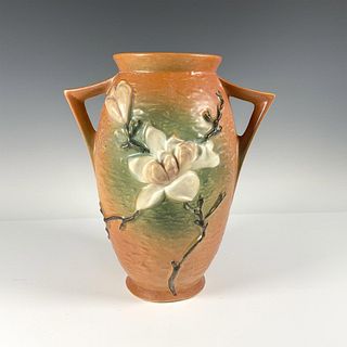 Roseville Pottery, Brown Magnolia Vase 96