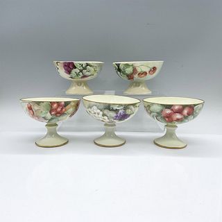 5pc French Style Porcelain Sorbet Footed Bowls
