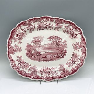 Copeland Spode Pottery Serving Platter, Rhine Pink