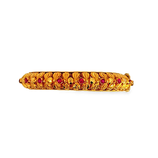 Indian Ruby Cuff Bracelet