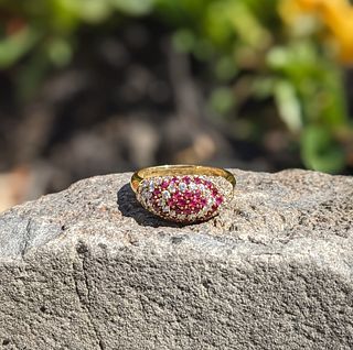 Italian Ruby and Diamond Ring