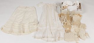 ANTIQUE / VINTAGE LACE AND OTHER TEXTILES ARTICLES, UNCOUNTED LOT