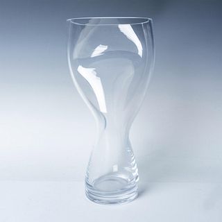 Orrefors Clear Crystal Vase, Squeeze Pattern