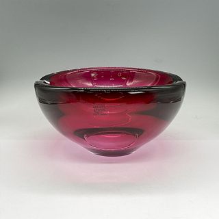 Kosta Boda Cranberry Glass Bowl