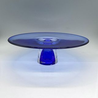 Kosta Boda Glass Cake Stand, Blue