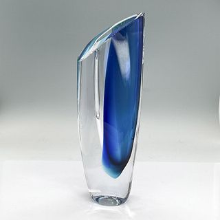 Kosta Boda Glass Vase, Saraband Blue