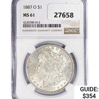 1887-O Morgan Silver Dollar NGC MS61 