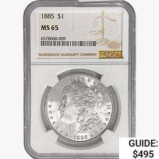 1885 Morgan Silver Dollar NGC MS65 