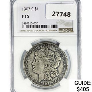 1903-S Morgan Silver Dollar NGC F15 