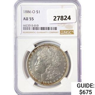 1886-O Morgan Silver Dollar NGC AU55 