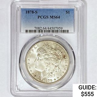 1878-S Morgan Silver Dollar PCGS MS64 