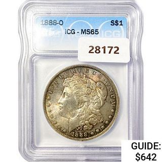 1888-O Morgan Silver Dollar ICG MS65 