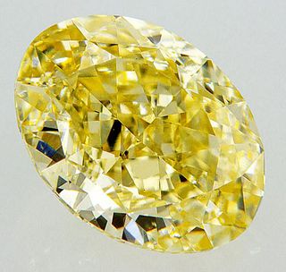 Lab Grown 1.52 ct, Color Fancy Intense Yellow/VS1 GIA Graded Diamond