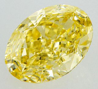 Lab Grown 1.51 ct, Color Fancy Intense Yellow/VS1 GIA Graded Diamond