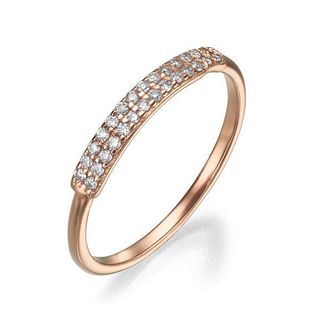 14kt Rose Gold 0.16ctw Diamond Ring