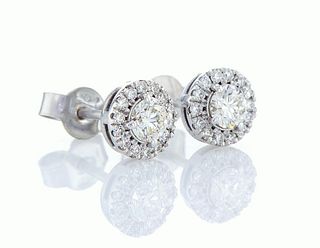 14kt White Gold 0.8ctw Diamond Earrings