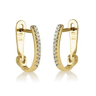 14kt Yellow Gold 0.13ctw Diamond Earrings