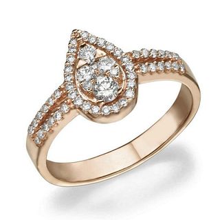14kt Rose Gold 0.44ctw Diamond Ring