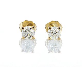 14kt Yellow Gold 0.78ctw Diamond Earrings