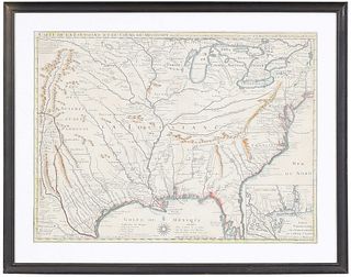 Delisle - Carte de la Louisiane et du Cours du Mississipi