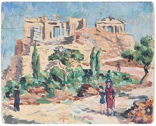 Early Gordon Onslow-Ford Painting, Ruins