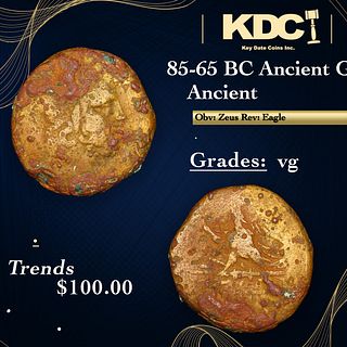 85-65 BC Ancient Greece, Pontos, Amisos Mithradates VI Ancient Grades vg