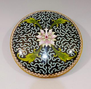 CHINESE ANTIQUE CLOISONNE BOX - 19/20TH CENTURY
