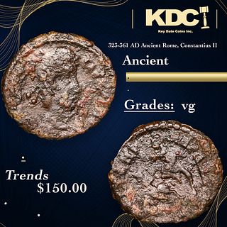 323-361 AD Ancient Rome, Constantius II Ancient Grades vg