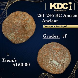 261-246 BC Ancient Greece, Lydia, Antiochus II Ancient Grades vf